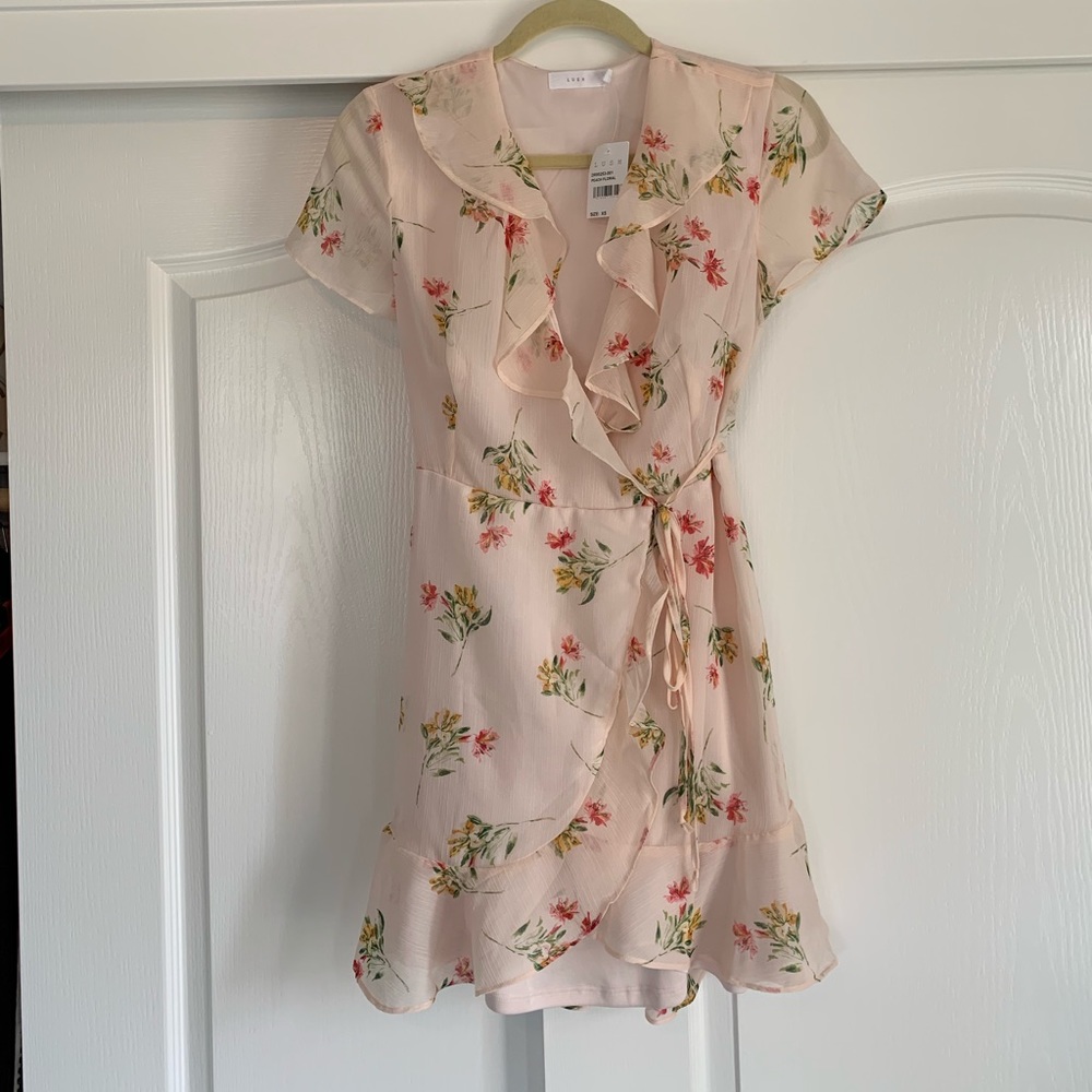 Pink wrap dress NWT
